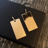 Dije Placa Rectangular 3.2gr / 3cm*1.6cm Liso Mate Oro Amarillo