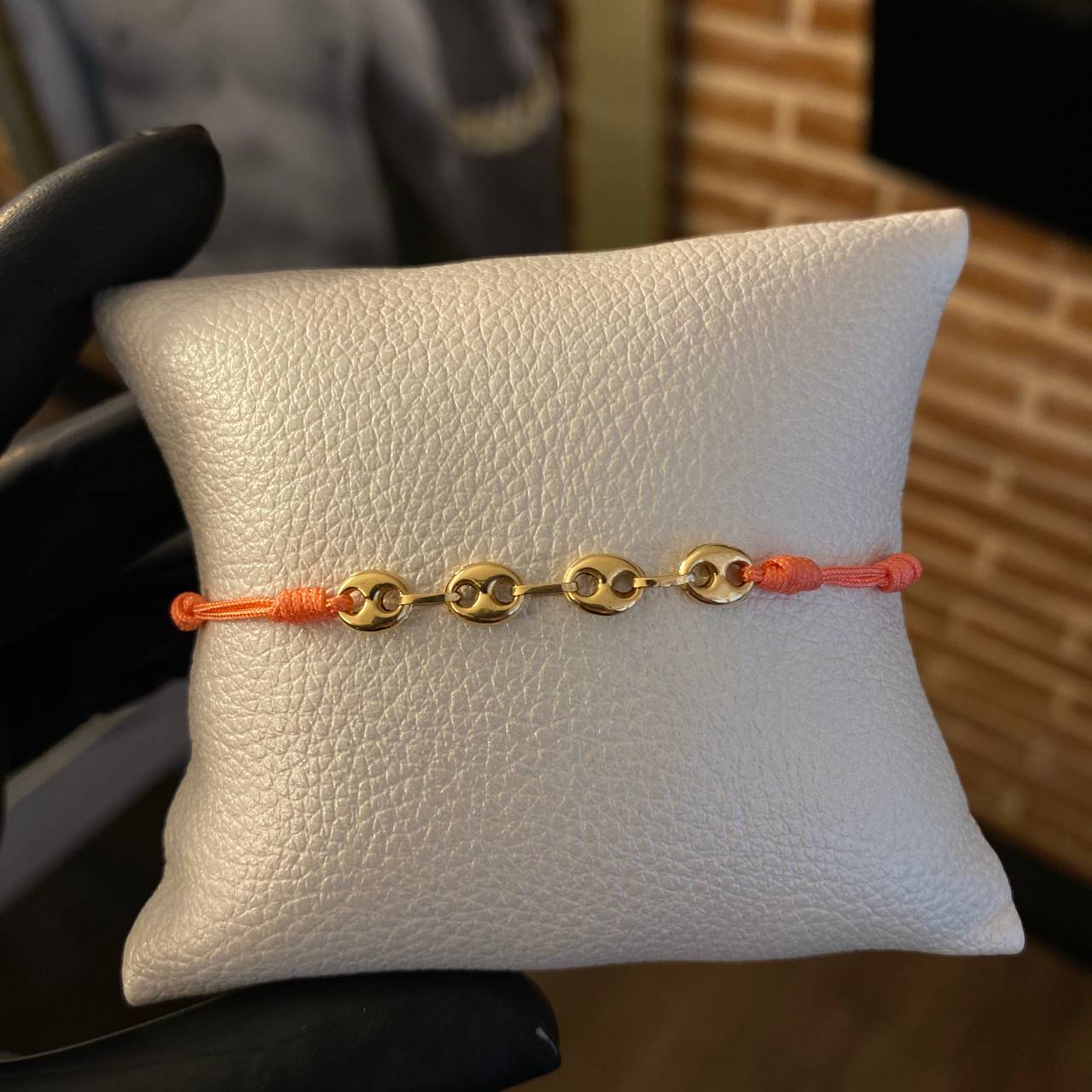 Pulsera Salmon Eslabon Marino GC Segmentado Oro Amarillo*