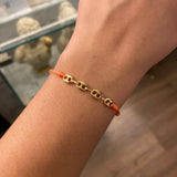 Pulsera Salmon Eslabon Marino GC Segmentado Oro Amarillo*