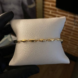 Pulsera Negra Adige Español Roca Oscura Oro Amarillo*