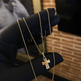 ¡¡OFERTA!! Set Cadena Militar 2.65gr/60cm Diamantada + Dije Cristo Cruz 0.6gr/1.8cm Diamantada Oro Amarillo