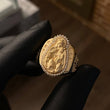 Anillo Virgen del Carmen 14.7gr T8 1/4 Mate Oro Amarillo*