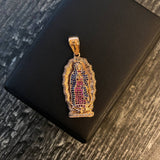 Dije Virgen Guadalupe 5.25gr / 3.5cm Circones Azules Fucsias Blancos Oro Rosa