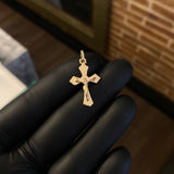 Dije Cristo Cruz 2.15gr / 2.9cm Liso Oro Amarillo