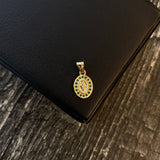 Dije Virgen Milagrosa 0.7gr / 1.5cm Circones Verdes Oro Amarillo