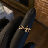 Anillo Infinito Mariposa 1.55gr T7 Circones Colores Oro Amarillo