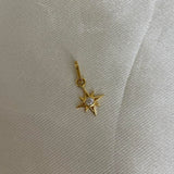 Dije Estrella Cardinal 0,35gr Circon Blanco Oro Amarillo